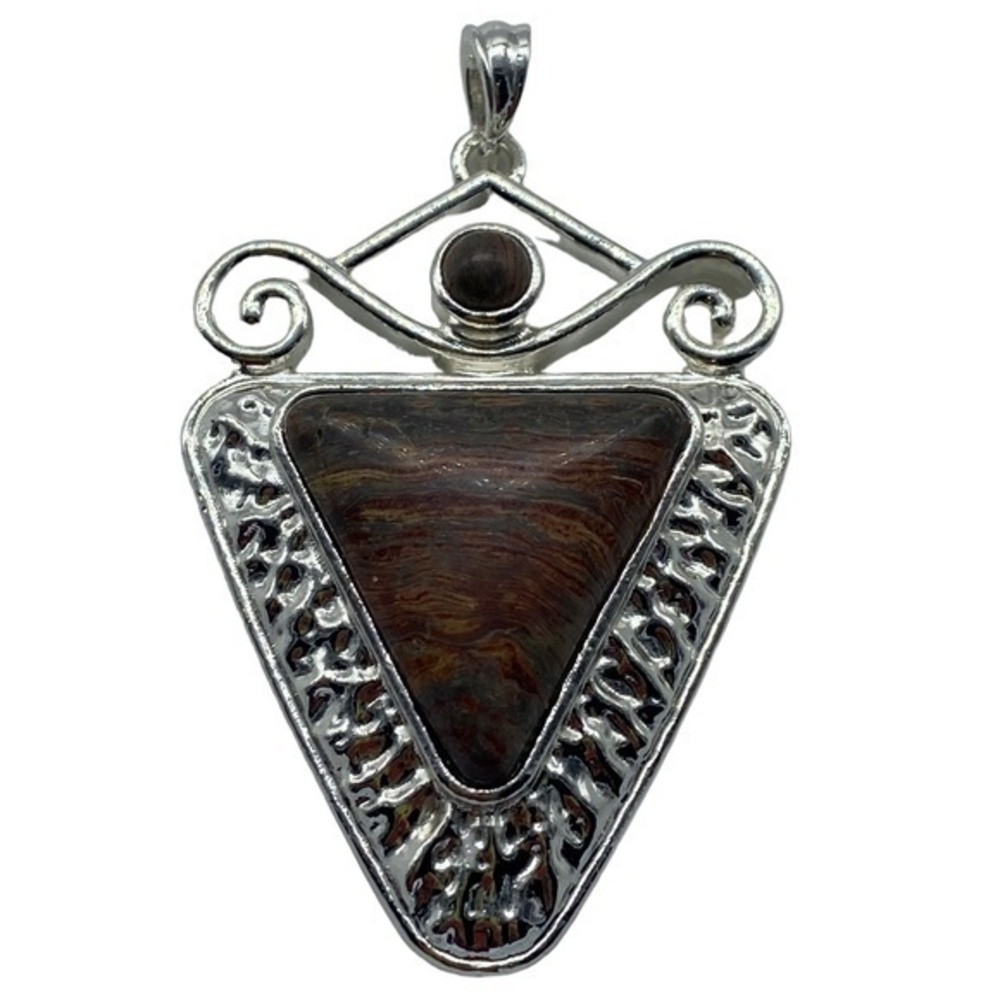 Red River Jasper Gemstone Sterling Silver 925 Pendant 2.75in